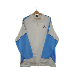 Jordan Jumpman Full Zip Track Jacket White Blue Men’s Athletic Y2K Size L